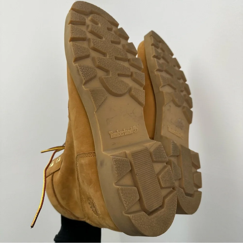 ⛔️SOLD⛔️Timberland Basic 6 Inch Waterproof Boots in Wheat Beige Nubuck Leath - Picture 9 of 9